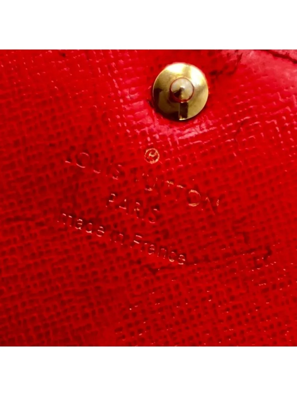Louis Vuitton Monogram Portefeuille Emily Flower Charm Cerise Wallet
